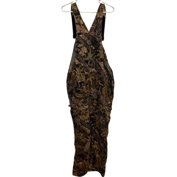 Jerzees Outdoors Men's Hunting Camouflage Bib Overalls Waist 38" Brown Camo‎ - Picture 1 of 14